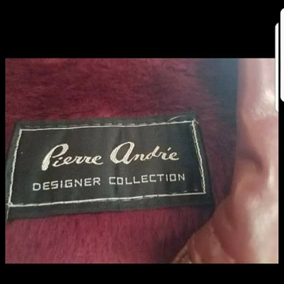 (SOLD) VINTAGE RED LEATHER TRENCH COAT WITH BELT! - Picture 6 of 8